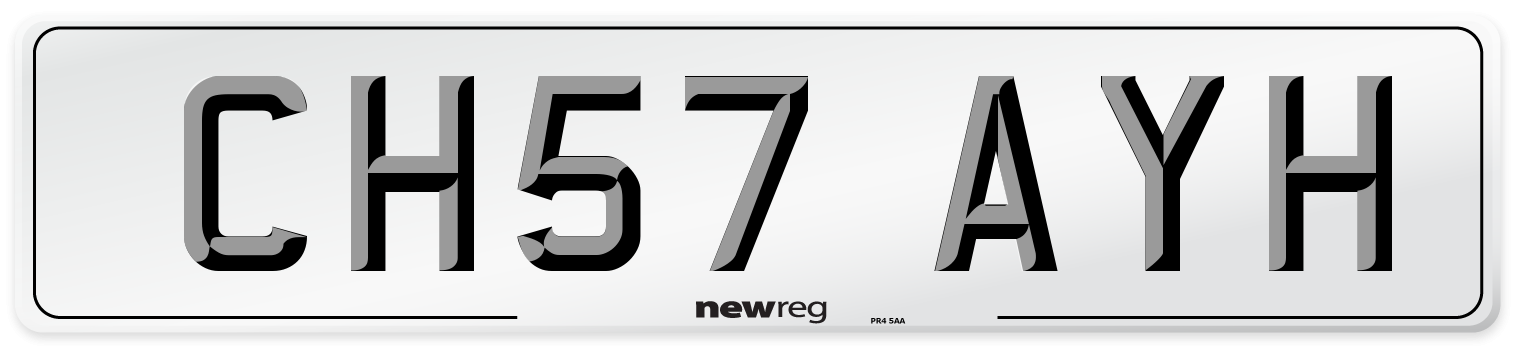 CH57 AYH Number Plate from New Reg